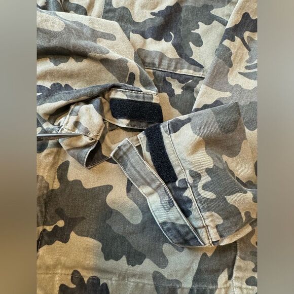 Zara Men Multicolor Camouflage Long Sleeve Pockets Full Zip Hooded Jacket Sz S - Picture 7 of 16